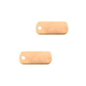 Bedel DQ tag 5 x 12 mm rosé goudkleurig