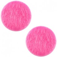 Cabochon faux fur 20 mm Fuchsia pink