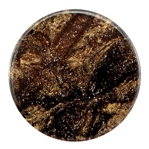 Cabochon 35 mm plat polaris Stardust dark brown