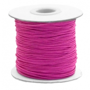 Gekleurd elastisch draad 0.8 mm Cherry Pink. Per meter