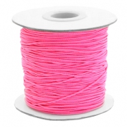 Gekleurd elastisch draad 0.8 mm Hot Pink. Per meter.