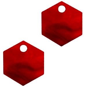 Resin hanger 14 x 12 mm Cherry red