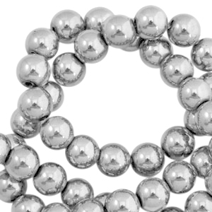 Kralen hematite 4 mm light grey