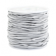 Gekleurd elastisch draad 1.5 mm dik. Light grey. Per meter.