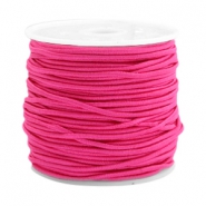 Gekleurd elastisch draad 1.5 mm Neon fuchsia pink. Per meter