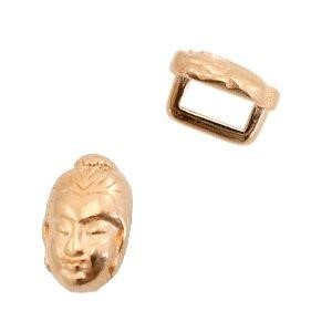 Leerschuiver DQ metaal Buddha 5 x 2 mm roségoudkleurig