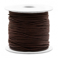 Gekleurd elastisch draad 0.8 mm. Dark brown. Per meter.