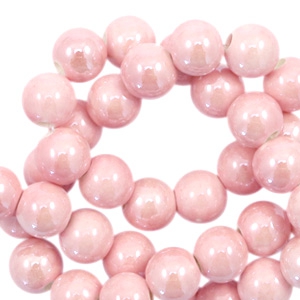 Kralen keramiek 6 mm Pink