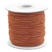 Gekleurd elastisch draad 1 mm dik. Copper brown. Per meter.