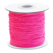 Gekleurd elastisch draad 1 mm. Fuchsia Pink. Per meter.