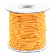 Gekleurd elastisch draad 1 mm. Sunflower orange. Per meter.