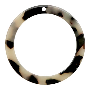 Hanger resin rond 35 mm Creme black