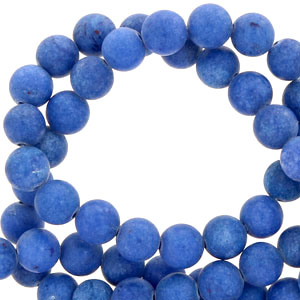 Kralen natuursteen rond Jade 6 mm Deep ultramarine blue