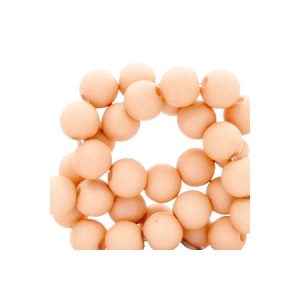 Kralen acryl rond 8 mm mat peach blush