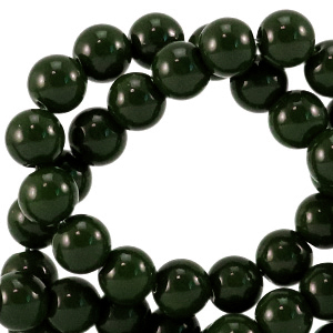 Glaskralen 4 mm opaque Dark eden green