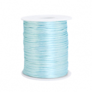 Satijnkoord 1.5 mm. Ice blue. Per 10 meter