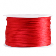 Satijnkoord 1.5 mm. Scarlet red. Per 10 meter.