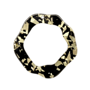 Resin hanger asymmetrisch champagne black 38 mm