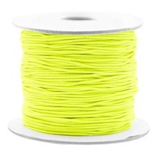 Gekleurd elastisch draad 0.8 mm. Fluor yellow. Per meter.