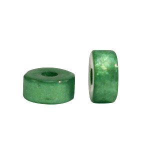 Super polaris kraal disc 6 mm. Fir green.