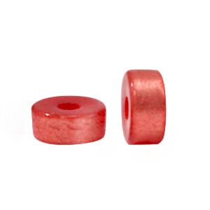 Super polaris kraal disc 6 mm. Trafic red.